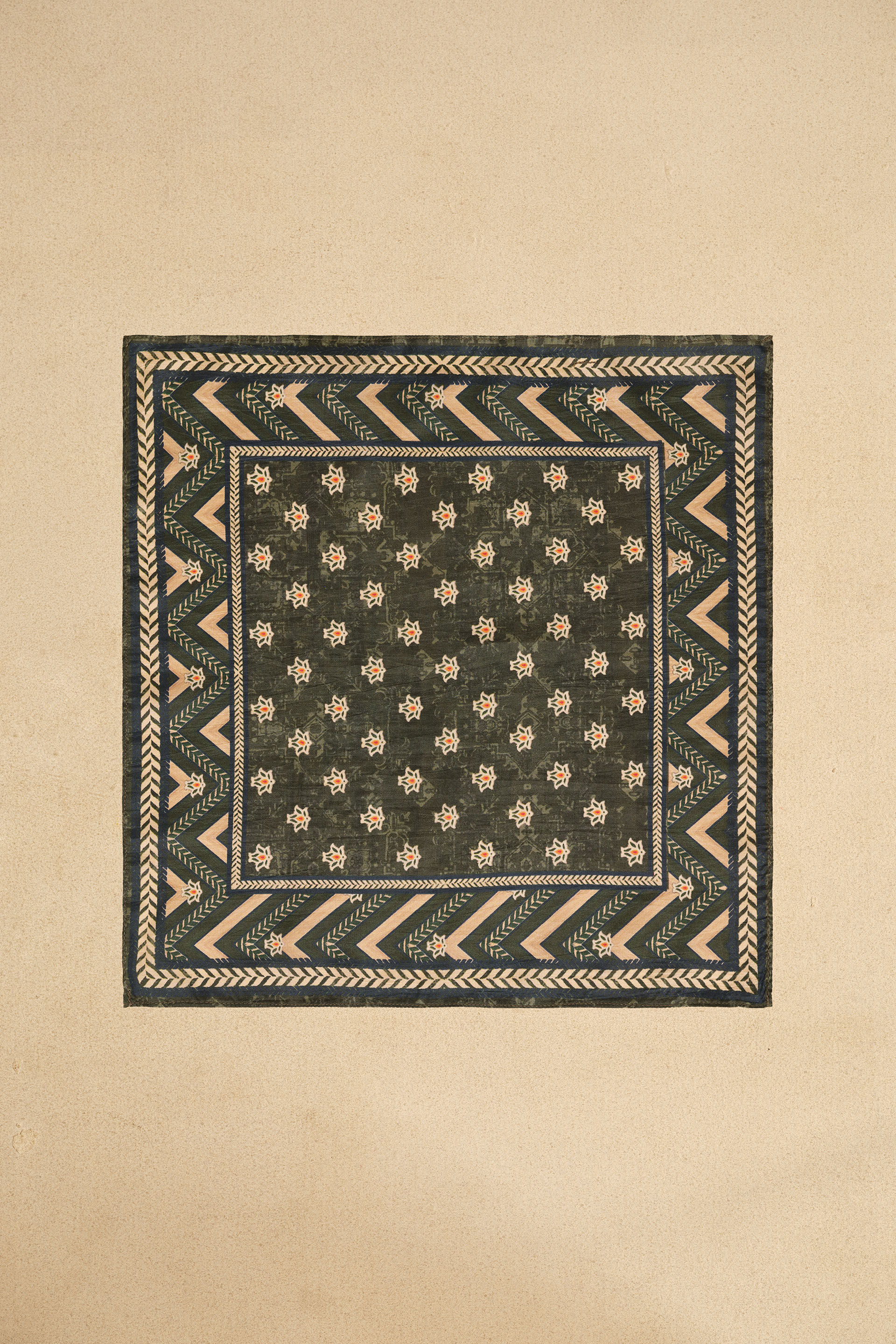 Farid Silk Pocket Square - Emerald Green, Emerald Green, image 1